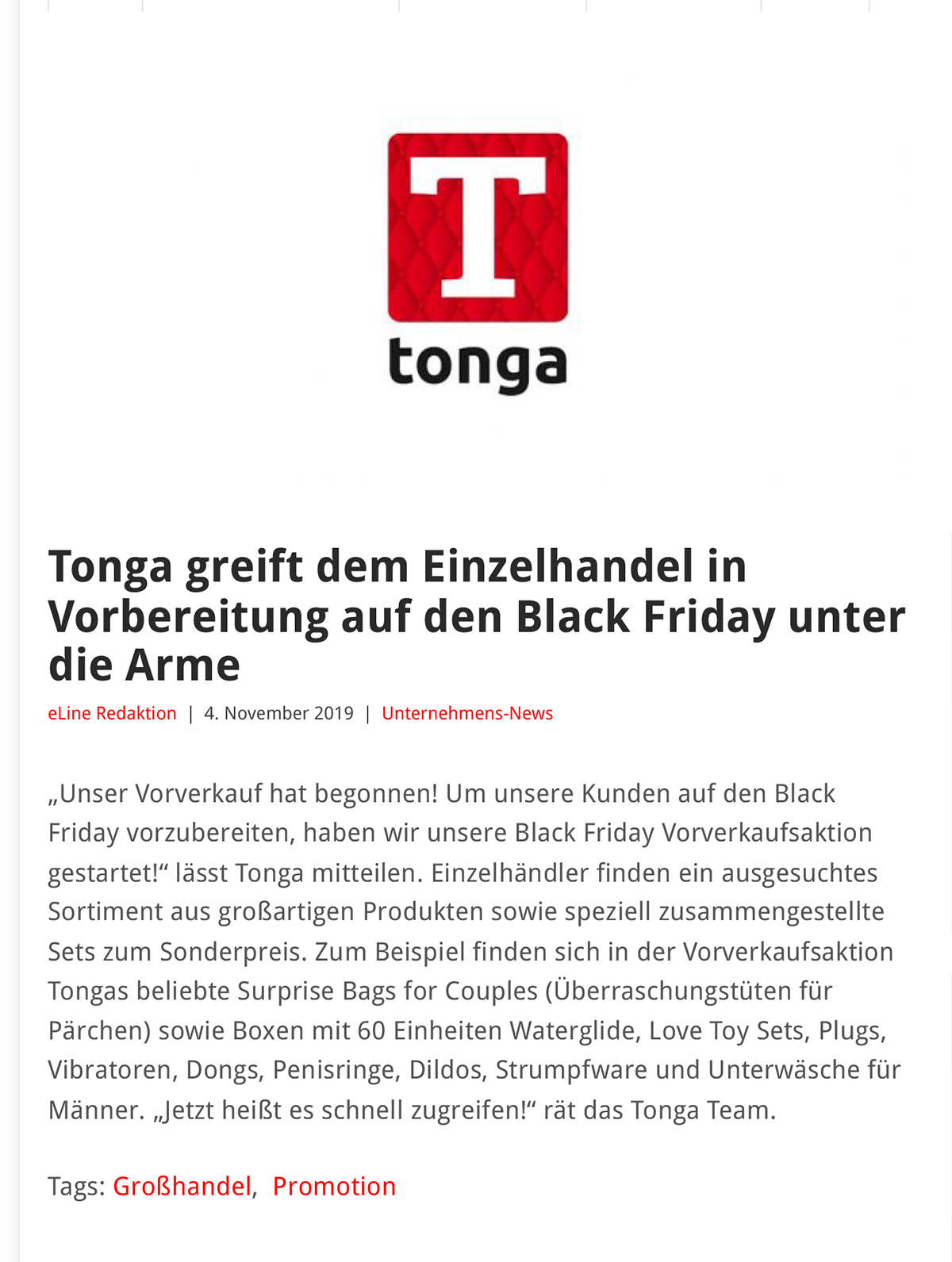 2019-11 eLine Online - Black Friday